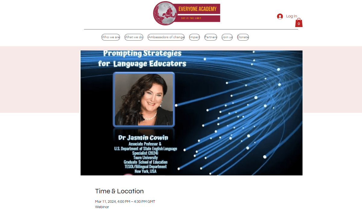 Join my webinar for Everyone Academy: Structured AI Prompting Strategies for Language&nbsp;Educators